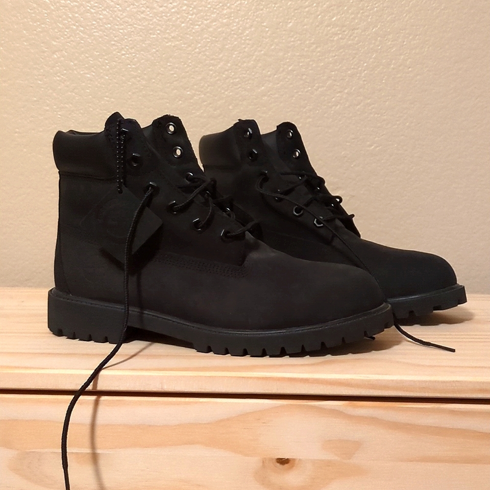 Timberland Kids Black Lace-Up Boots